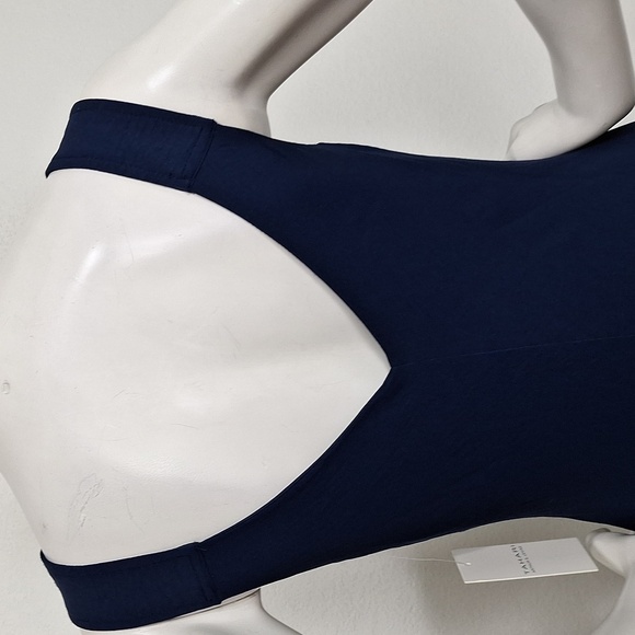 Tahari NEW Minimalist Navy Blue Babydoll V-Neck Lagenlook Cocktail Maxi Dress S - Picture 6 of 13